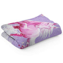 Sonja Ariel von Staden Kunstdruck Decke / 150x100 cm Einhornbild: Einhorn Blütenbad - Kunstdruck