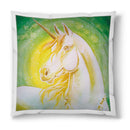 Sonja Ariel von Staden Kunstdruck Kissen / 40x40 cm Einhornbild: Einhorn der Erhabenheit - Kunstdruck