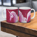 Sonja Ariel von Staden Kunstdruck Tasse / 325 ml Einhornbild: Einhorn der friedvollen Wachsamkeit - Kunstdruck