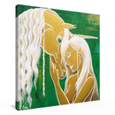 Sonja Ariel von Staden Kunstdruck Leinwand / 20x20 cm Einhornbild: Einhorn der Geheimnisse - Kunstdruck