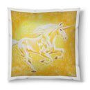 Sonja Ariel von Staden Kunstdruck Kissen / 40x40 cm Einhornbild: Einhorn der Sonnenenergie - Kunstdruck
