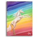Sonja Ariel von Staden Kunstdruck Leinwand / 40x30 cm Einhornbild: Einhorn des Regenbogens - Kunstdruck