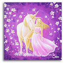 Sonja Ariel von Staden Kunstdruck Poster / 50x50 cm Einhornbild: Einhorn-Frühlingspaziergang - Kunstdruck