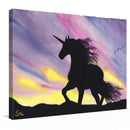 Sonja Ariel von Staden Kunstdruck Leinwand / 40x30 cm Einhornbild: Einhorn Hanjor Beschützer der Träume - Kunstdruck