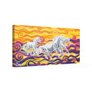 Sonja Ariel von Staden Kunstdruck Leinwand / 60x30 cm Einhornbild: Einhörner der lebendigen Fantasie - Kunstdruck