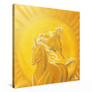 Sonja Ariel von Staden Kunstdruck Leinwand / 20x20 cm Einhornbild: Einhörner der Sonne - Kunstdruck
