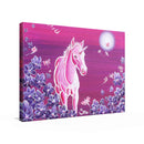 Sonja Ariel von Staden Kunstdruck Leinwand / 40x30 cm Einhornbild: Einhornfohlen im Vollmond - Kunstdruck