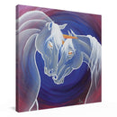 Sonja Ariel von Staden Kunstdruck Leinwand / 20x20 cm Einhornbild: Einhornpaar Achtsame Liebe - Kunstdruck