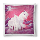 Sonja Ariel von Staden Kunstdruck Kissen / 40x40 cm Einhornbild: Familien Geborgenheit - Kunstdruck