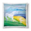 Sonja Ariel von Staden Kunstdruck Kissen / 40x40 cm Einhornbild: Frieden der Elemente - Kunstdruck