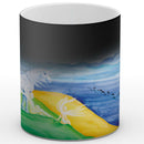 Sonja Ariel von Staden Kunstdruck Tasse / 325 ml (Thermoeffekt) Einhornbild: Frieden der Elemente - Kunstdruck