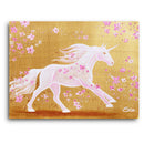 Sonja Ariel von Staden Kunstdruck Poster / 40x30 cm Einhornbild: Glückliches Blüten Einhorn - Kunstdruck