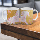 Sonja Ariel von Staden Kunstdruck Tasse / 325 ml Einhornbild: Glückliches Blüten Einhorn - Kunstdruck