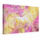 Sonja Ariel von Staden Kunstdruck Leinwand / 30x20 cm Einhornbild: Leuchtendes Sonnen Einhorn - Kunstdruck