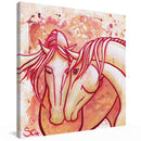 Sonja Ariel von Staden Kunstdruck Leinwand / 20x20 cm Einhornbild: Liebevolle Gefährten - Kunstdruck