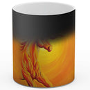 Sonja Ariel von Staden Kunstdruck Tasse / 325 ml (Thermoeffekt) Einhornbild: Magie des Feuereinhorns - Kunstdruck