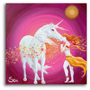 Sonja Ariel von Staden Kunstdruck Poster / 50x50 cm Einhornbild: Magische Einhorn-Freundschaft - Kunstdruck