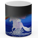 Sonja Ariel von Staden Kunstdruck Tasse / 325 ml (Thermoeffekt) Einhornbild: Regenbogen-Galopp - Kunstdruck