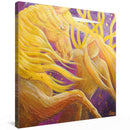 Sonja Ariel von Staden Kunstdruck Leinwand / 20x20 cm Einhornbild: Sangrotir und Entranel die Sonnenleuchtenden - Kunstdruck