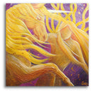 Sonja Ariel von Staden Kunstdruck Poster / 50x50 cm Einhornbild: Sangrotir und Entranel die Sonnenleuchtenden - Kunstdruck