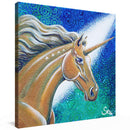 Sonja Ariel von Staden Kunstdruck Leinwand / 20x20 cm Einhornbild: Sternen Einhorn der Klarheit - Kunstdruck