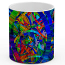 Vadim Tschenze Kunstdruck Tasse / 325 ml Energiebild: Gitter-Mandala - Annerkennung - Kunstdruck