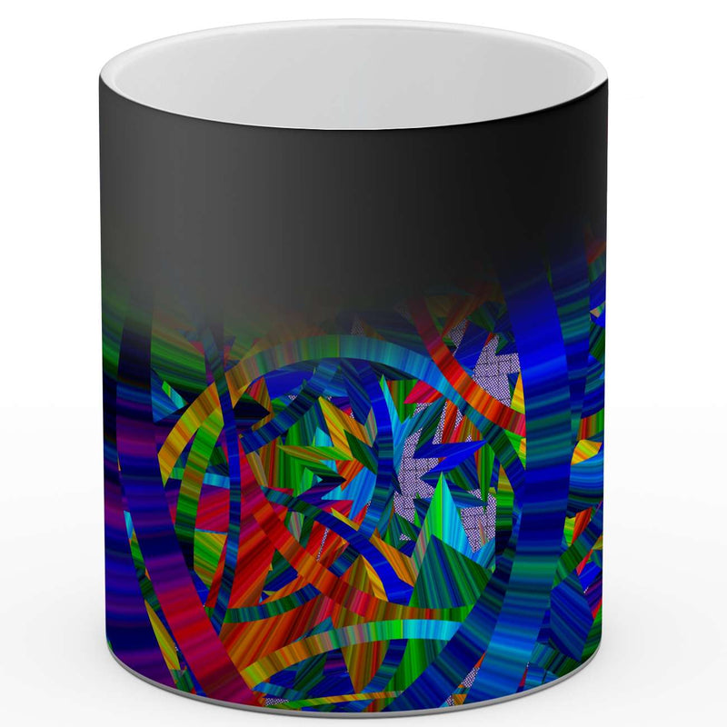 Vadim Tschenze Kunstdruck Tasse / 325 ml (Thermoeffekt) Energiebild: Gitter-Mandala - Annerkennung - Kunstdruck