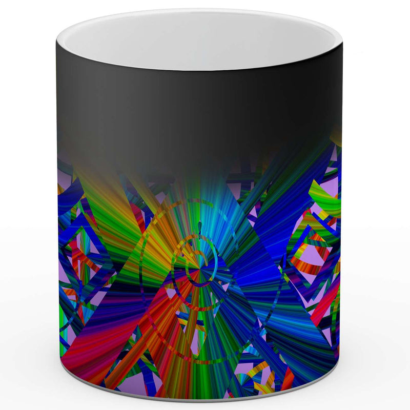 Vadim Tschenze Kunstdruck Tasse / 325 ml (Thermoeffekt) Energiebild: Gitter-Mandala - Erfolg - Kunstdruck