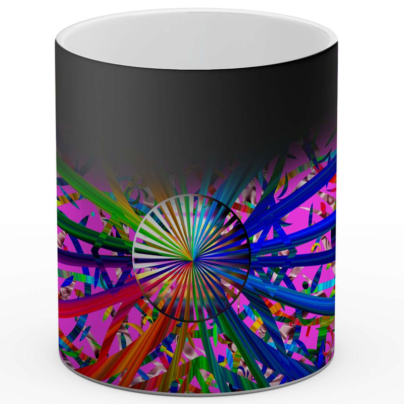 Vadim Tschenze Kunstdruck Tasse / 325 ml (Thermoeffekt) Energiebild: Gitter-Mandala - Harmonie - Kunstdruck