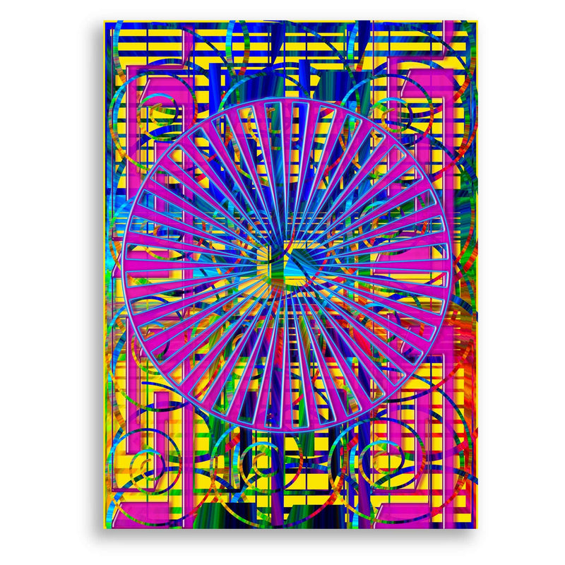 Vadim Tschenze Kunstdruck Energiebild: Gitter-Mandala - Mut - Kunstdruck
