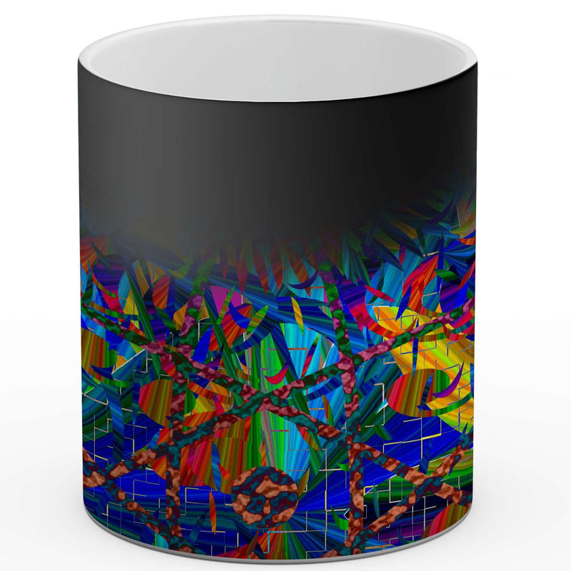 Vadim Tschenze Kunstdruck Tasse / 325 ml (Thermoeffekt) Energiebild: Gitter-Mandala - Schutz der Seele - Kunstdruck