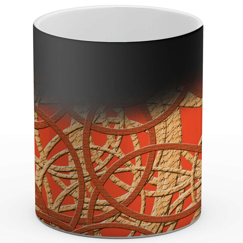 Vadim Tschenze Kunstdruck Tasse / 325 ml (Thermoeffekt) Energiebild: Gitter-Mandala - Ziele - Kunstdruck