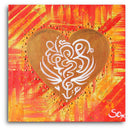 Sonja Ariel von Staden Kunstdruck Leinwand / 20x20 cm Energiebild: HeilerHerz LiebesFrequenz - Kunstdruck