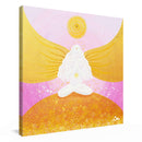 Sonja Ariel von Staden Kunstdruck Leinwand / 20x20 cm Energiebild: Heilige Sonnenmeditation - Kunstdruck