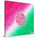 Sonja Ariel von Staden Kunstdruck Leinwand / 20x20 cm Energiebild: Herzchakra Heilung - Kunstdruck