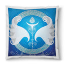 Sonja Ariel von Staden Kunstdruck Kissen / 40x40 cm Energiebild: Kristall-Sternentor von Erzengel Gabriel und Larimar - Kunstdruck