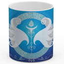 Sonja Ariel von Staden Kunstdruck Tasse / 325 ml (Variation 1) Energiebild: Kristall-Sternentor von Erzengel Gabriel und Larimar - Kunstdruck