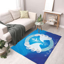 Sonja Ariel von Staden Kunstdruck Teppich / 140x90 cm Energiebild: Kristall-Sternentor von Erzengel Gabriel und Larimar - Kunstdruck