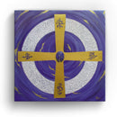 Sonja Ariel von Staden Kunstdruck Leinwand / 20x20 cm Energiebild: Kristall-Sternentor von Erzengel Michael und Lapislazuli - Kunstdruck