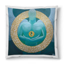 Sonja Ariel von Staden Kunstdruck Kissen / 40x40 cm Energiebild: Kristall-Sternentor von Erzengel Raphael und Malachit - Kunstdruck