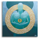 Sonja Ariel von Staden Kunstdruck Poster / 50x50 cm Energiebild: Kristall-Sternentor von Erzengel Raphael und Malachit - Kunstdruck