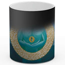 Sonja Ariel von Staden Kunstdruck Tasse / 325 ml (Thermoeffekt) Energiebild: Kristall-Sternentor von Erzengel Raphael und Malachit - Kunstdruck