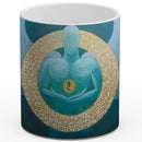Sonja Ariel von Staden Kunstdruck Tasse / 325 ml (Variation 1) Energiebild: Kristall-Sternentor von Erzengel Raphael und Malachit - Kunstdruck