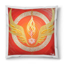 Sonja Ariel von Staden Kunstdruck Kissen / 40x40 cm Energiebild: Kristall-Sternentor von Erzengel Uriel und Feueropal - Kunstdruck