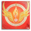 Sonja Ariel von Staden Kunstdruck Poster / 50x50 cm Energiebild: Kristall-Sternentor von Erzengel Uriel und Feueropal - Kunstdruck