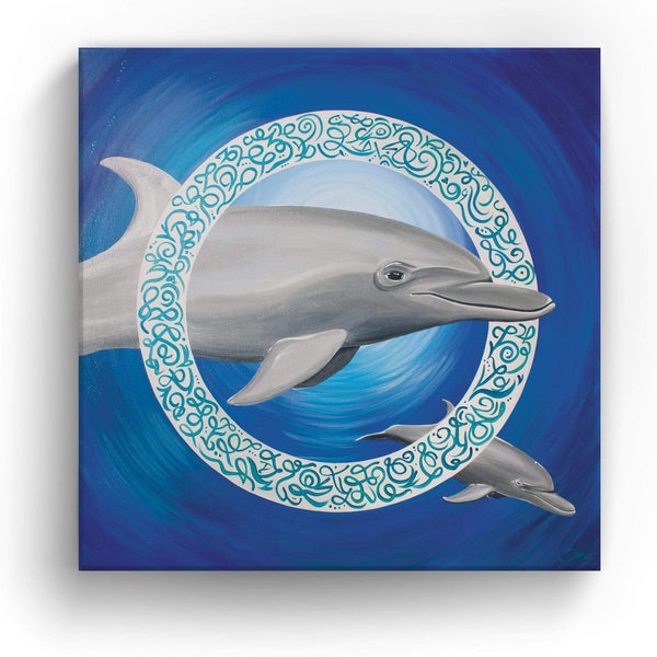 Sonja Ariel von Staden Kunstdruck Leinwand / 20x20 cm Energiebild: Sternentor der Delfine - Kunstdruck