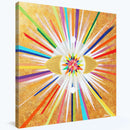 Sonja Ariel von Staden Kunstdruck Leinwand / 80x80 cm Energiebild: Sternentor der Regenbogen-LichtKraft - Kunstdruck