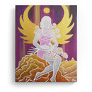 Sonja Ariel von Staden Kunstdruck Leinwand / 40x30 cm Engelbild: Blumengeschenk - Kunstdruck