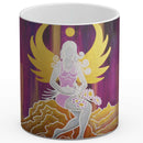 Sonja Ariel von Staden Kunstdruck Tasse / 325 ml (Variation 1) Engelbild: Blumengeschenk - Kunstdruck