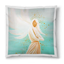 Sonja Ariel von Staden Kunstdruck Kissen / 40x40 cm Engelbild: Engel der Entschlossenheit - Kunstdruck